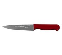 Starrett Coltello da Cucina in Acciaio Inox Dello Chef, Profilo Triangolare Stretto, 6 Pollici (150 mm), Manico Rosso