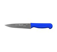 Starrett Coltello da Cucina in Acciaio Inox Dello Chef, Stretto Triangolare da 6 Pollici (150mm), Manico Blu (BKL302-6)