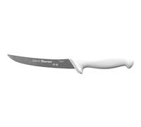 Starrett Coltello da Disossamento da Cucina in Acciaio Inox Dello Chef, Profilo Curvo Stretto, 6 Pollici (150 mm), Manico Bianco (BKW106-6)