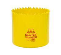 Starrett DCH0212 - Sega a tazza per taglio profondo, bimetallica resistente, con denti extra cobalto HSS, per metalli, legno, ghisa, fibra di vetro, materie plastiche, colore giallo, 64 mm