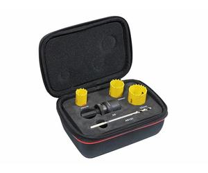 Starrett Holesaw Kit 8 Pezzi Kwik Modifica da Elettricista 20, 25, 32mm KFC03051