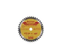 Starrett Lama per sega circolare TCT da 235 mm per legno, 40 denti, foro 16/19/25 mm