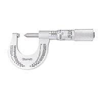 Starrett Micrometro con filettatura 585BP, ditale semplice, gamma 7-9 fili/pollici, graduazione 0,000 cm, diametro passo 1-2 pollici.