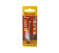 Starrett Punte da trapano a punta divisa, in acciaio HSS, 2,5 x 57 mm, KBAR025, per acciaio, ghisa, legno, materiali morbidi, ferro