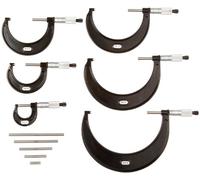 Starrett s436.1crlz 436.1 Series fuori micrometro set, Ratchet stop, dado di bloccaggio, 0 - 15,2 cm Range, 0 cm Graduation