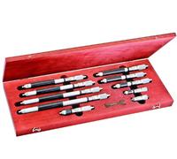 Starrett S824BZ - Set di micrometri a corsoio a gamma fissa, gamma 2-12", graduazione 0, precisione +/- 0 in (set da 10 pezzi)