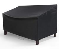 StarRing Copertura per panca da giardino, impermeabile, antivento, anti-UV, nera, resistente, per esterni, giardino, patio, divano (162 x 69 x 89 cm)