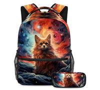 Starry Animals si prepara per la scuola con questo set di 2 zaini, zaino per ragazzi, ragazze, adolescenti, una borsa da viaggio indispensabile!, Multicolore#05, B:29.4x20x40cm P:19x7.5x3.8cm, Zaino