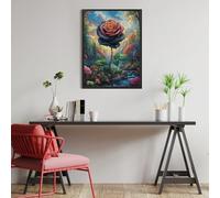 Starry Black Rose Puzzle 500 Pezzi Relax E Meditazione Wild Animal Flowers Rompicapo Mindfulness Attività Per Il Benessere Riduzione Dell'ansia Regalo Per Tutti 500 PCS