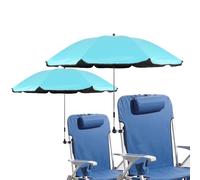 STARRY CITY 2 confezioni di ombrellone per sedia con morsetto regolabile, con clip per ombrello, per sedie da spiaggia, sedie a rotelle, carrello da golf (blu, 2 confezioni), Blue 2.