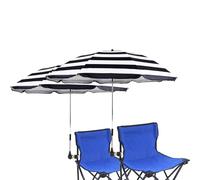 STARRY CITY 2 confezioni di ombrellone per sedia con morsetto regolabile, con clip per ombrello, per sedie da spiaggia, sedie a rotelle, carrello da golf (2 confezioni), Striscia 2