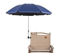 STARRY CITY Ombrelloni per Sedia,con Pinza Regolabile Ombrelli,Superficie,Porta ombrellone Per Le Sedie Da Cortile,Sedie Da Spiaggia,Passeggini,Sedie a Rotelle,Carrello da golf (Blu-scuro)