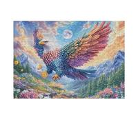Starry Colorful Bald Eagle Puzzle 1000 Pezzi Duomo Di Milano Per Adulti Splendid Celestial Critters Cartone Di Alta Qualità Stampa Ad Alta Definizione Per Decorazione Ufficio Da Passatempo