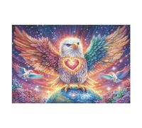 Starry Colorful Bald Eagle Puzzle 1000 Pezzi Per Bambini Ragazzi Cartone Di Alta Qualità Atossico Attività Educativa Per Tempo Libero Scolastico Con Confezione Regalo 1000 PCS/75x50cm