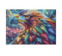 Starry Colorful Bald Eagle Puzzle 300 Pezzi Firenze Per Adulti Splendid Celestial Critters Cartone Di Alta Qualità Per Collezione Artistica Da Passatempo Regalo Di Laurea Qualità Museale 300 PCS