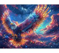 Starry Colorful Bald Eagle Rompicapo 300 Pezzi Per Regalo Di Halloween Cartone Rigido Per Adulti Dreamy Scenic Fauna Tema Horror Per Feste Con Amici Edizione Limitata Top Vendita 300 PCS