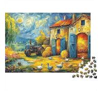 Starry Farm 1000 pezzi Rompicapi per Adulti Scena di Strada di Villaggio Mediterraneo Soleggiata Divertente, Sfida e Stimolante Rompicapo per Adulti - Scopri il Puzzle Educazione