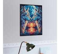Starry Flame Twin Wolf Heads Puzzle 300 Pezzi Gioco Educativo Familiare Animals Plants Per Ragazzi E Adulti Intelligenza Creativa Rilassamento Idea Regalo Per Figlio A Natale 300 PCS