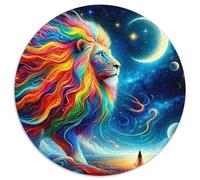 Starry Lion 1000 Pezz Puzzle Rotondo GiocoDivertimento Familiare The Majestic Lion Puzzle Grande Puzzle Regalo Bambini 1000pcs (67.5x67.5cm)