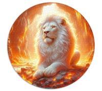 Starry Lion 1000 Pezz Puzzle Rotondo GiocoDivertimento Familiare The Majestic Lion Puzzle Grande Rompecabezas Gioco Puzzle Regalo Bambini 1000pcs (67.5x67.5cm)