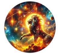 Starry Lion 1000 Pezz Puzzle Rotondo GiocoDivertimento Familiare The Majestic Lion Puzzle Grande Rompecabezas Gioco Adulti 1000pcs (67.5x67.5cm)