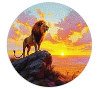 Starry Lion 1000 Pezz Puzzle Rotondo GiocoDivertimento Familiare The Majestic Lion Puzzle Puzzle Classico Educativo Giocattolo Regalo Bambini 1000pcs (67.5x67.5cm)