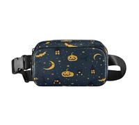Starry Mount Moon - Borsa a tracolla alla moda per Halloween, in vita per piccoli imprenditori, impermeabile, con tracolla regolabile, per ciclismo, escursionismo, palestra, accessori da corsa