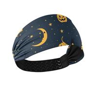 Starry Mount Moon Halloween Moisture Wicking fascia per capelli Elastici fasce per il sudore per pallavolo make up basket bandas para el cabello de mujer