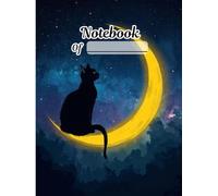 Starry Night Cat Notebook: Dreamy Celestial Forest Cover, 6 x 8 Inches, 80 Pages