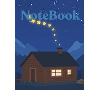 Starry Night Cottage Notebook | 8.5 x 11 Inches | 90 Pages - Celestial Evening Writing Journal