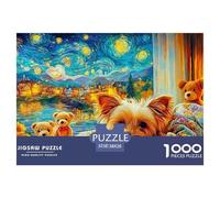 Starry Night DogFormidable 1000-Piece Jigsaw Puzzles for Adults An Odyssey of Impossible, Hard, And Difficult Challenging Puzzle Educational Games - The Ultimate Gift for Dedicated Adult And Teen Puz