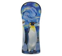Starry Night Emperor Penguin - Set di coperture impermeabili per mazze da golf, con etichette numeriche, per conducenti, legni e driver ibridi