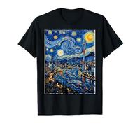 Starry Night Guangzhou Skyline Canton Tower Art Maglietta