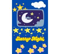 Starry Night Notebook: Cover of The Moon and Many stars