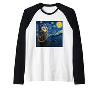 Starry Night Opossum Van Gogh Possum Maglia con Maniche Raglan