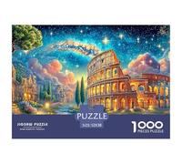 Starry Night over Rome's Colosseum, Vibrant Puzzle Da 1000 Pezzi Fantasy Architecture Elemento Essenziale Per Le Serate Di Giochi in Famiglia, Adulti E Bambini 52x38cm/1000pcs