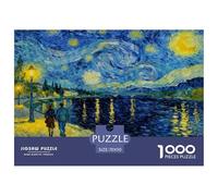 Starry Night Over The Rhône Puzzle in Legno Impermeabile Puzzles Da 1000 Pezzi Per Adulti Sfidanti E Rompicapo Puzzle Per Decorazioni Domestiche