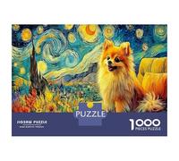 Starry Night Pomeranian 1000 Pezzi Puzzle Per Adulti - Cartone Di Alta Qualità & Puzzle Arte Celestial Vibrant Blooms - Per Appassionati Di Puzzle 70x50cm/1000pcs Regalo Di Trasferta