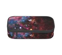 Starry Night Sky Deep Outer Space Astuccio di grande capacità per cancelleria con cerniera per ragazzi ragazze studenti scuola, Nero , Taglia unica, Valigia