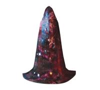 Starry Night Sky Deep Outer Space Capo con cappuccio per adolescenti strega vampiro Cosplay festa Halloween Natale stampato lungo mantello
