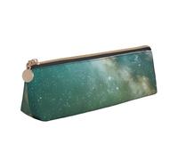 Starry Night Sky Deep Outer Space Print PVC Coin Purse Money Bag Makeup Case Pencil Pouch Zipper Stationery case Women Men, White, One Size, Simple, Bianco, One Size, Semplice