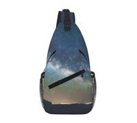 Starry Night Sky Outer Space stampa borsa a tracolla per donne uomini borsa a tracolla per viaggio escursionismo zaino a tracolla