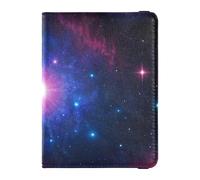 Starry Night Space Porta passaporto decorativo impermeabile in pelle per viaggio Portafoglio Combo Passport Caso Documenti di Viaggio Portafoglio Ultra Sottile, spazio notturno stellato, 1 size