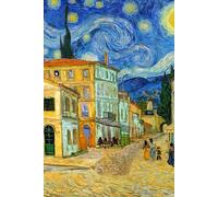 Starry Night Sunflower Garden Art Journal Van Gogh: 6x9 Inch Lined Notebook, Van Gogh Inspired Golden Wheat Field Landscape, Aesthetic Impressionist Floral Diary for Creative Writing (100 Pages)