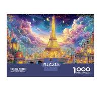 Starry Paris Night Artwork Puzzle Da 1000 Pezzi Dreamy Landmark Building Sfidante E Di Ingegno Per Tutte Le Età 70x50cm/1000pcs