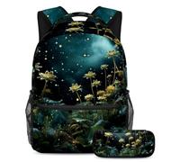 Starry Plants si prepara al successo con il nostro set di 2 zaini per bambini, perfetto per ragazzi, ragazze, adolescenti, dotato di uno zaino di grande capacità e un astuccio, Multicolore#01,