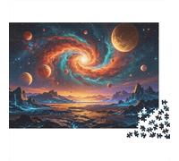 Starry Scenic Jigsaw Puzzles 1000 Piece Riciclabile Material Galaxy Ocean Puzzle for Adulti Great Gift Idea Divertente Family Gaming Time Activity 70x50cm/1000pcs