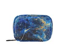 Starry Sky A Shooting Star Passing by borsa medicine con scomparti staccabili riutilizzabile portapillole da viaggio per borsa, cielo stellato, una stella cadente che passa, 1 size