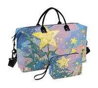 Starry Sky Atmosphere - Borsa da viaggio in tela per viaggi notturni per viaggi di fine settimana, borsa sportiva con tracolla regolabile per trekking di grande capacità
