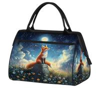 Starry Sky Fox Daisy Borsa sportiva da viaggio per donne e uomini, borsone da viaggio di grande capacità, impermeabile, borsa da portare durante la notte, per palestra, viaggi, attività all'aperto